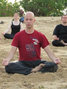 Learning meditation: Conrad Raw teaching meditation on exotic locations